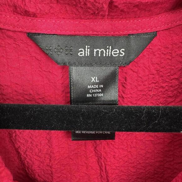 Ali Miles top Women’s XL red casual artsy art to wear oversized lagen look shirt - Picture 2 of 5